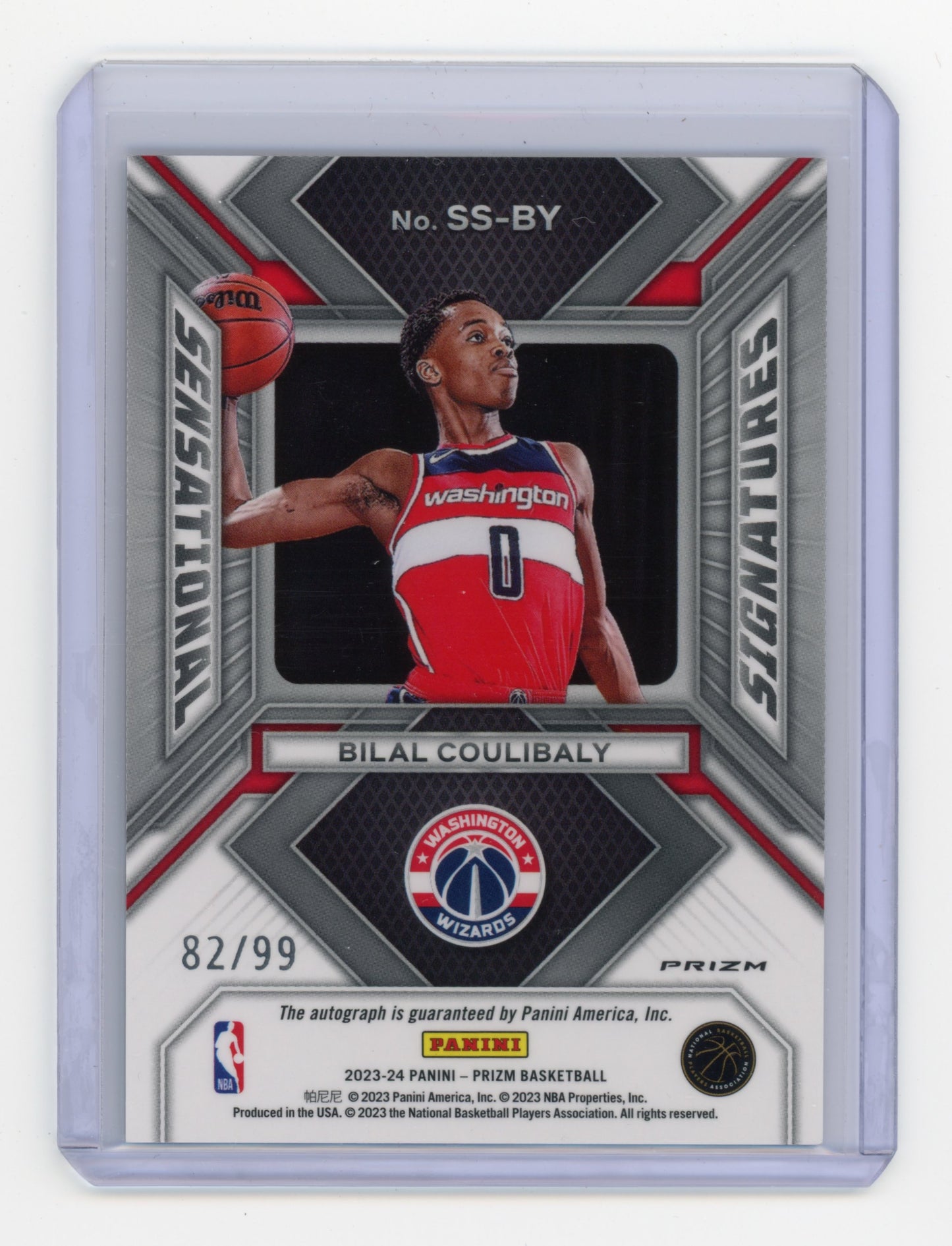 2023 Panini Prizm Bilal Coulibaly Sensational Signatures Red 82/99 RC #SS-BY