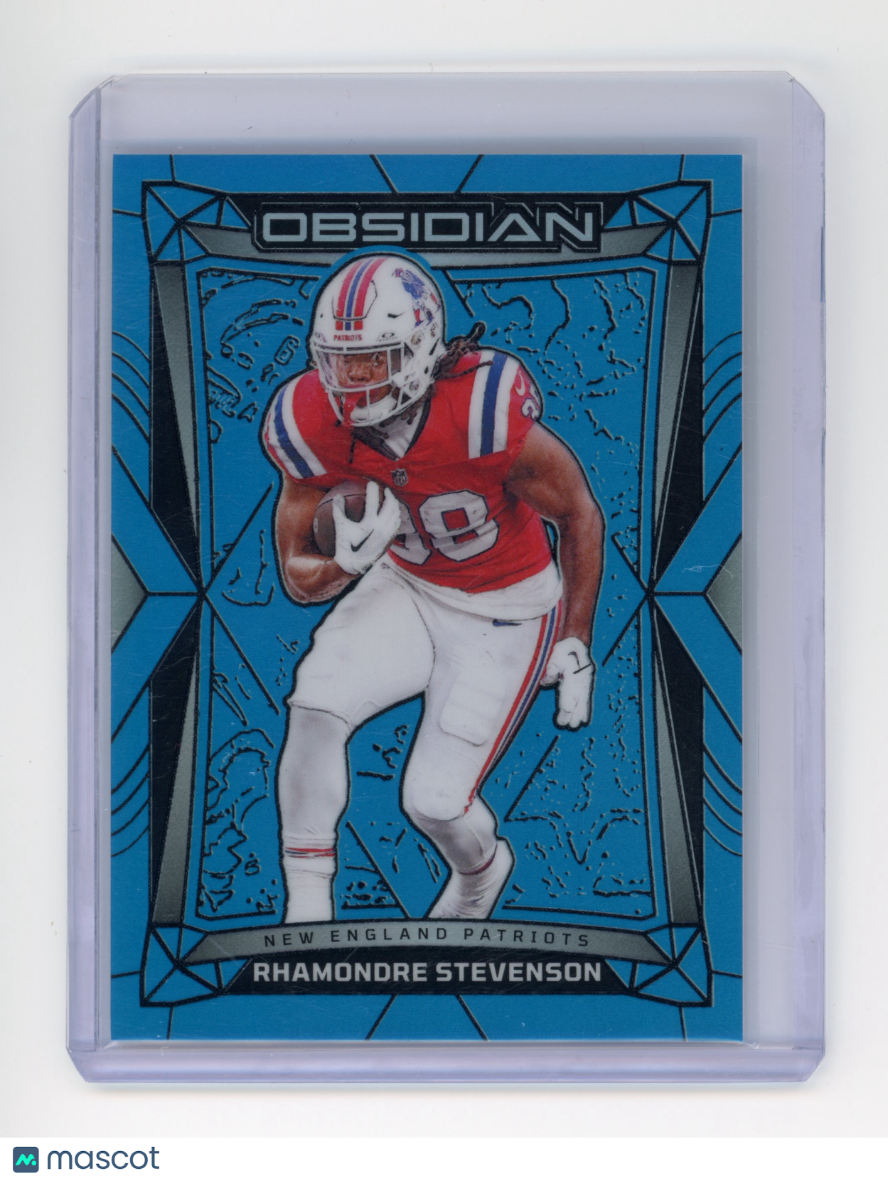 2024 Panini Obsidian Rhamondre Stevenson Blue /25 #133