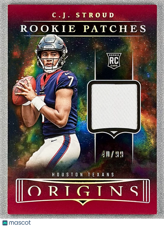 2023 Panini Origins C.J. Stroud Rookie Patches Red /99 RC #RP-CJ