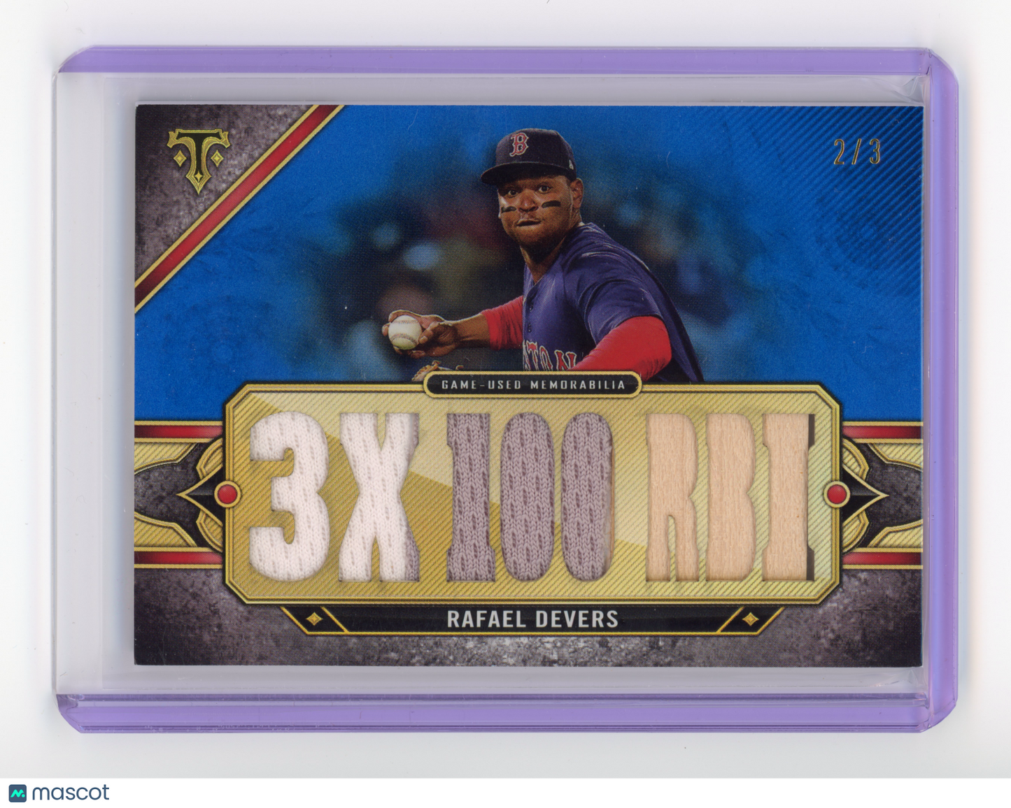 2024 Topps Triple Threads Rafael Devers Relic Sapphire /3 #TTR-RD3