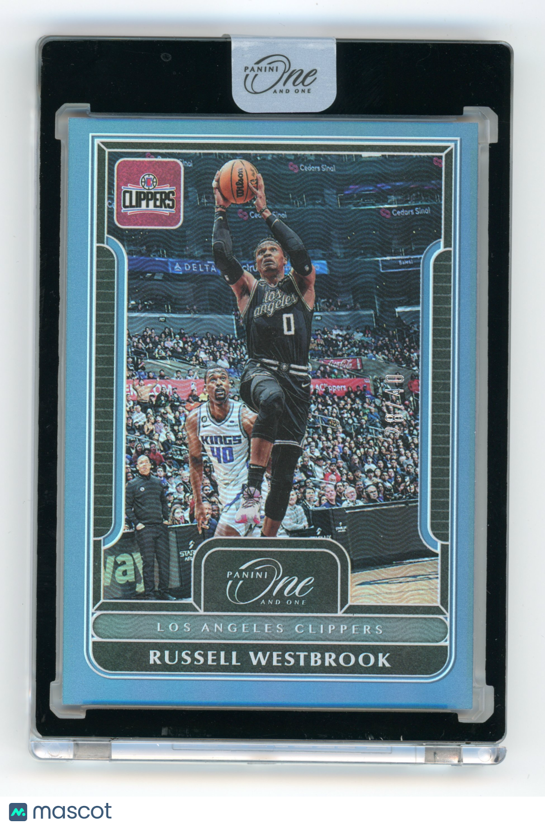 2022 Panini One and One Russell Westbrook Blue 28/40 #70