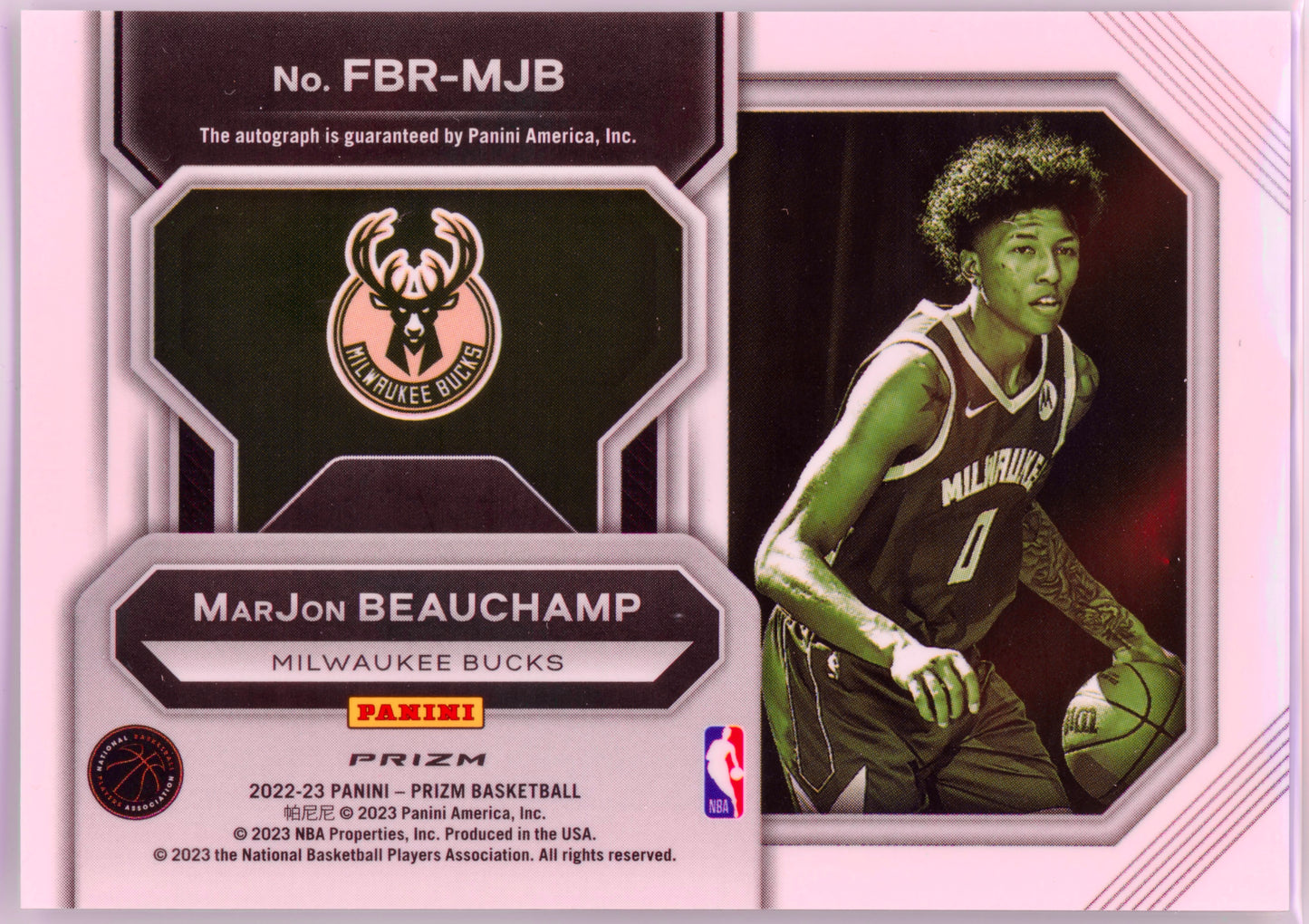 2023 Panini Prizm MarJon Beauchamp Fast Break Autographs #FBR-MJB