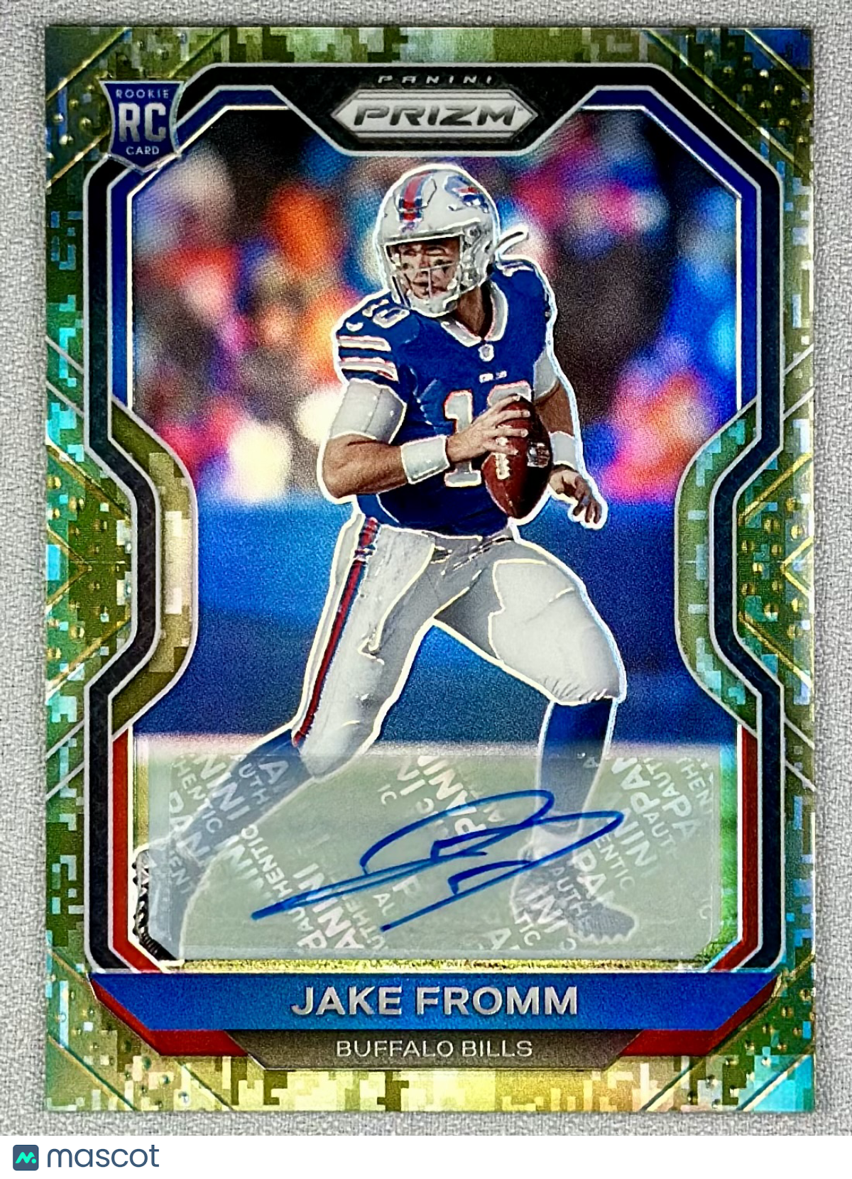 2020 Panini Prizm Jake Fromm Rookie Auto Camo /25 #310 RC