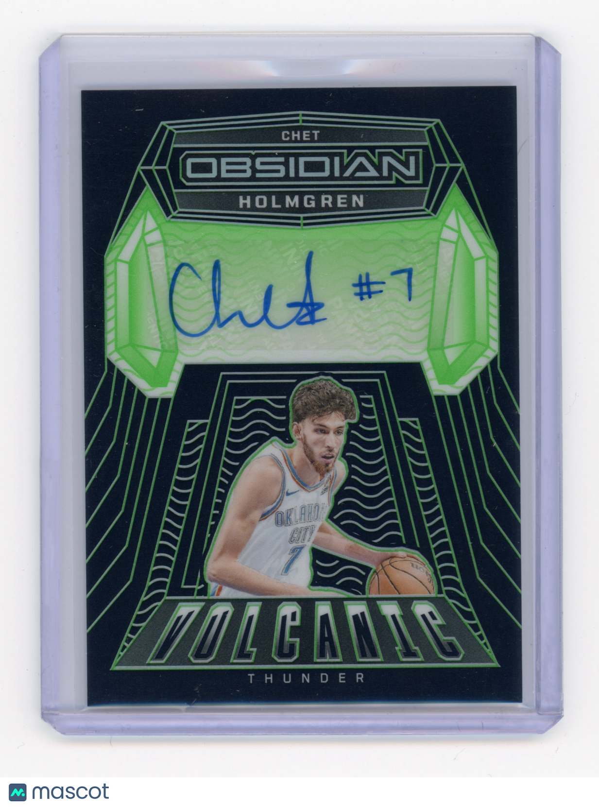 2023 Panini Obsidian Chet Holmgren Volcanic Signatures Green 11/25 #V5-CHT