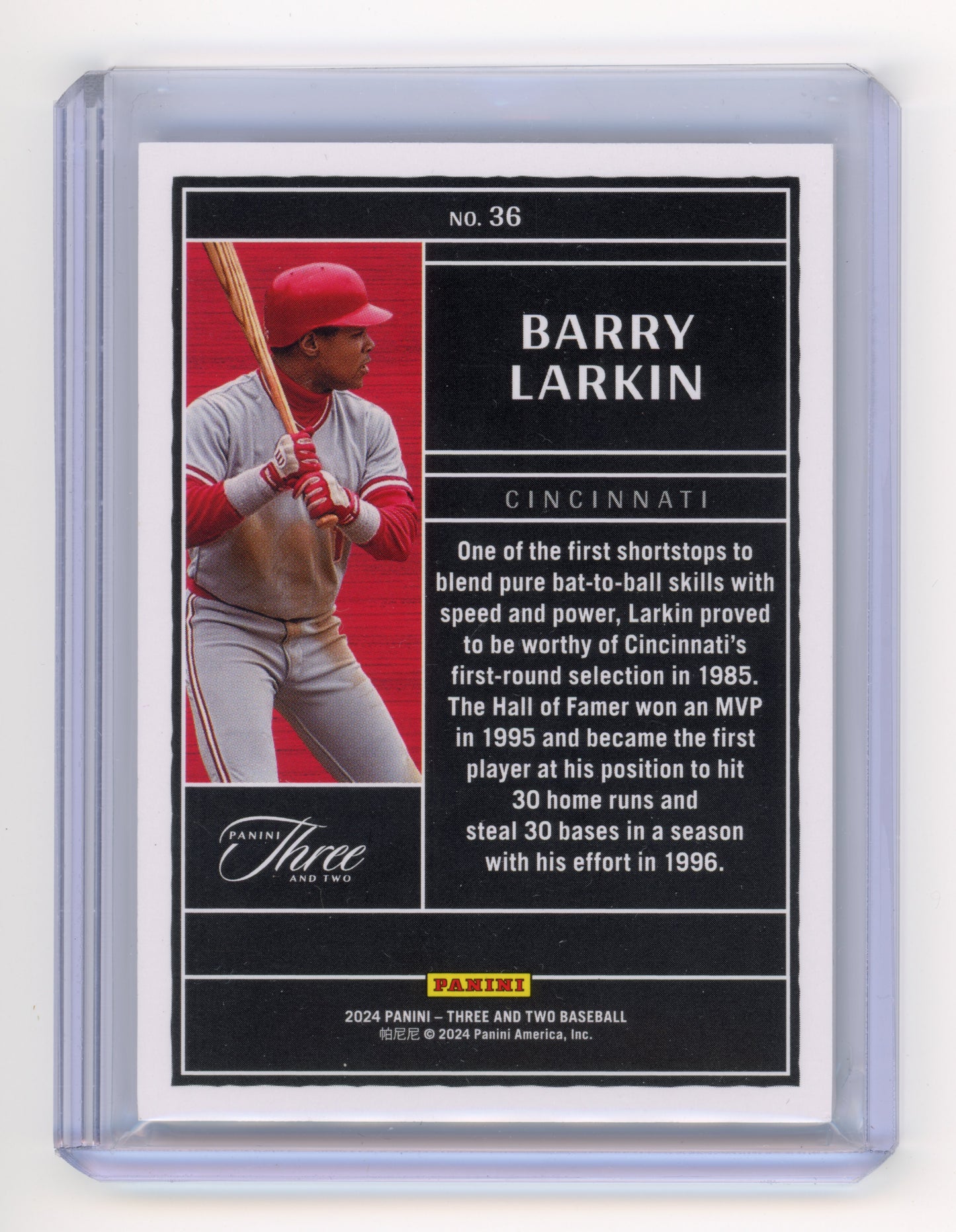 2024 Panini Three and Two Barry Larkin Draft Class Full Count /32 #36