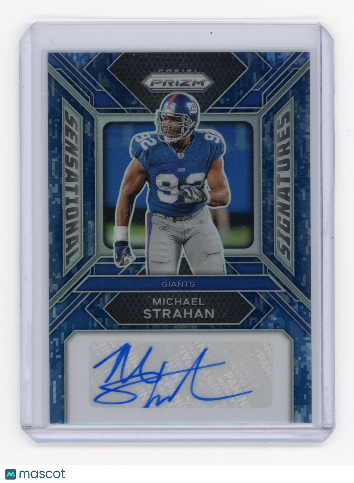 2023 Panini Prizm Michael Strahan Sensational Signatures Navy Camo /25 #SS-MS