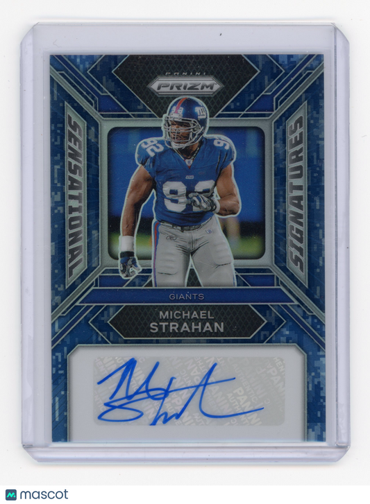 2023 Panini Prizm Michael Strahan Sensational Signatures Navy Camo /25 #SS-MS