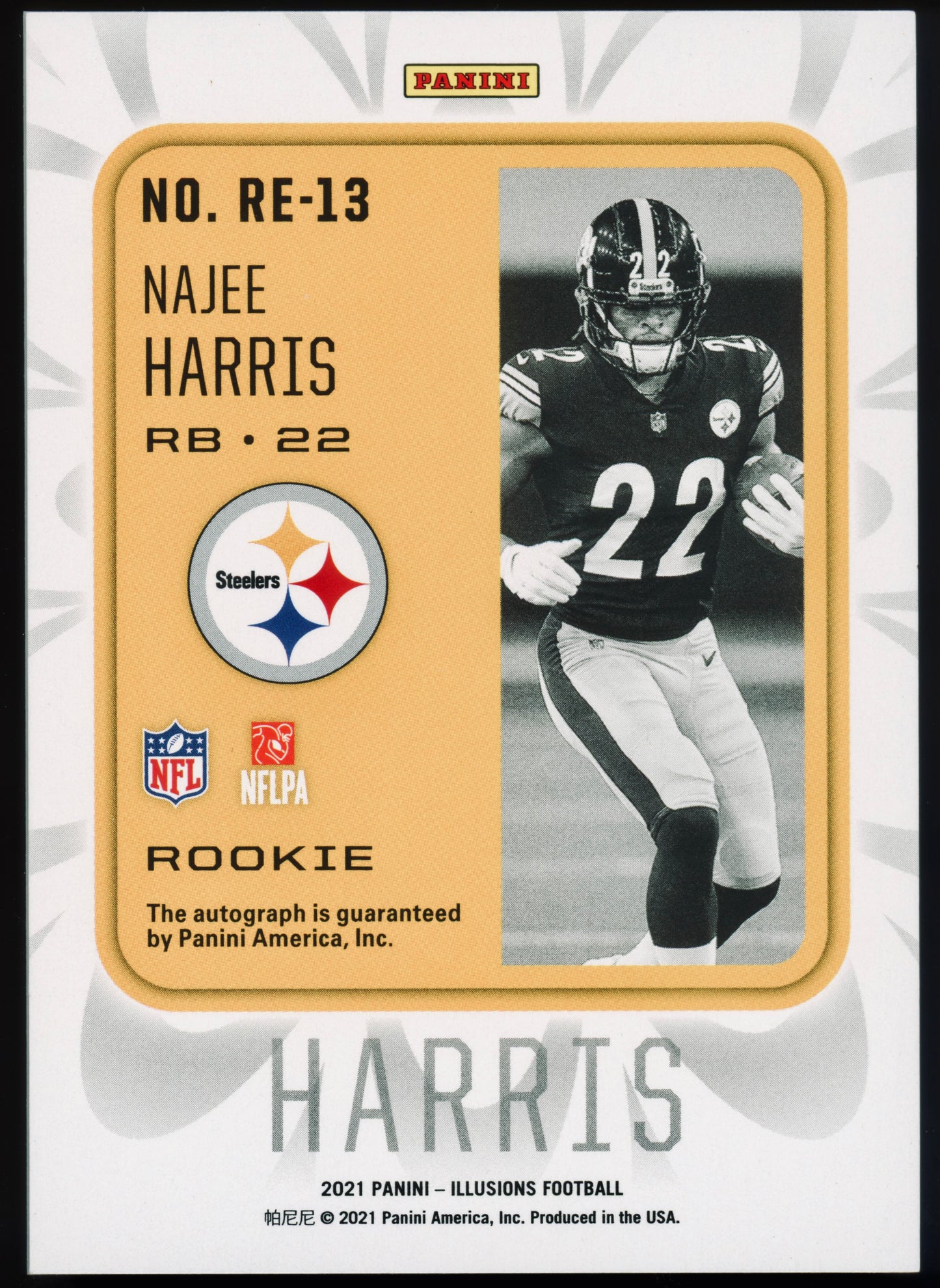 2021 Panini Illusions Najee Harris Rookie Endorsements Red /99 #RE-13