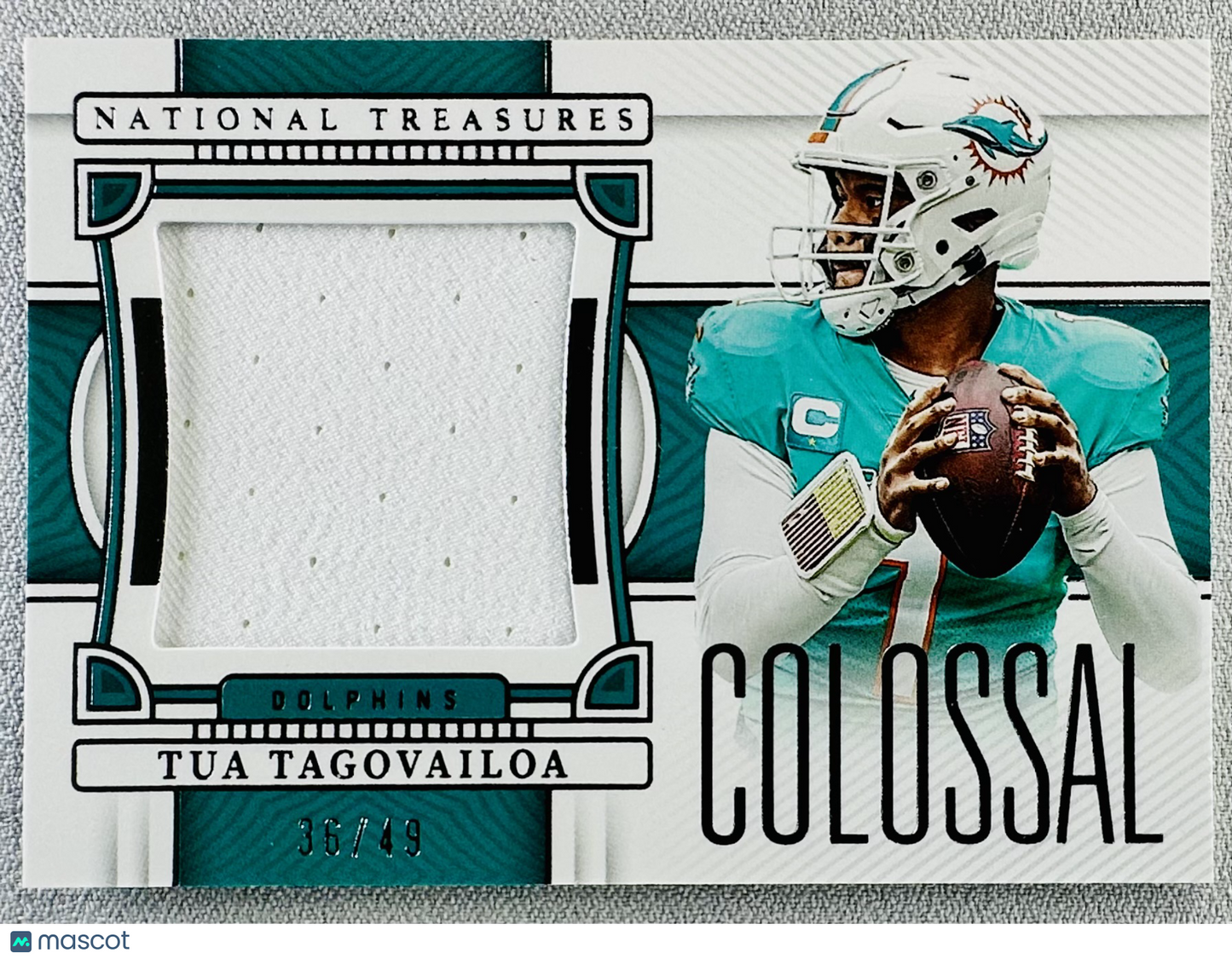 2022 Panini National Treasures Tua Tagovailoa Colossal Materials /49 #CMT-TTA