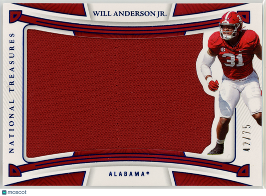 2023 Panini National Treasures Will Anderson Jr. Rookie Silhouettes Blue /75