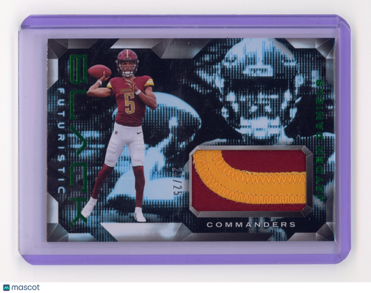 2024 Panini Black Jayden Daniels Futuristic Emerald 21/25 #F-JDS