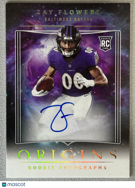 2023 Panini Origins Zay Flowers Rookie Auto RC #RAZAY