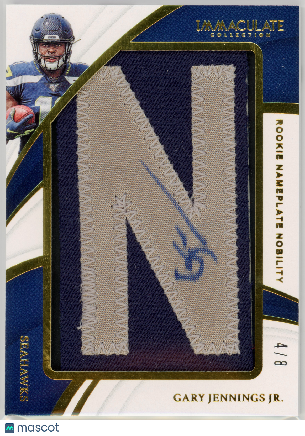 2019 Panini Immaculate Gary Jennings Jr. Rookie Nameplate Notability /8 #RNN-33
