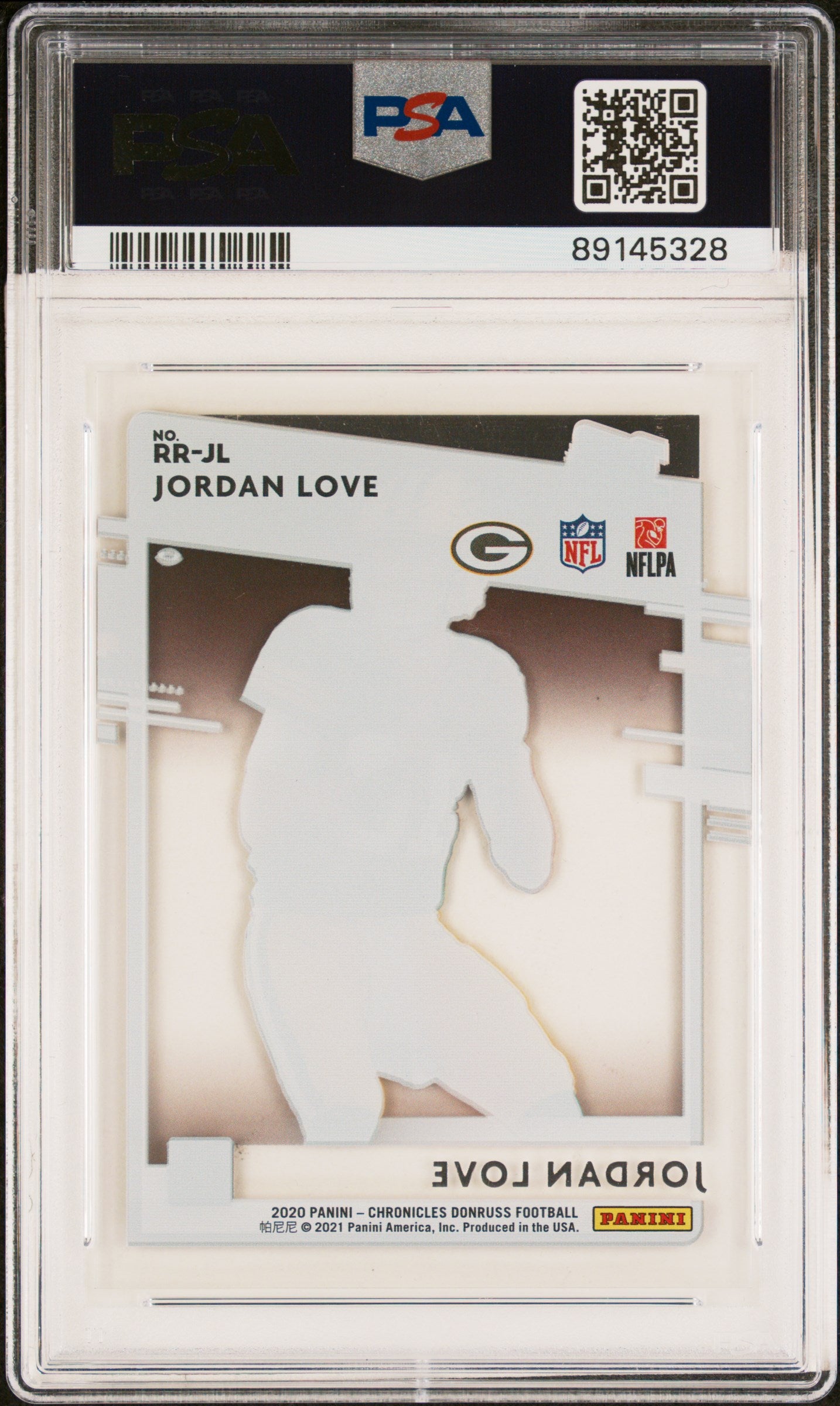 2020 Panini Chronicles Clearly Donruss Rated Rookies Jordan Love #RRJL PSA 9