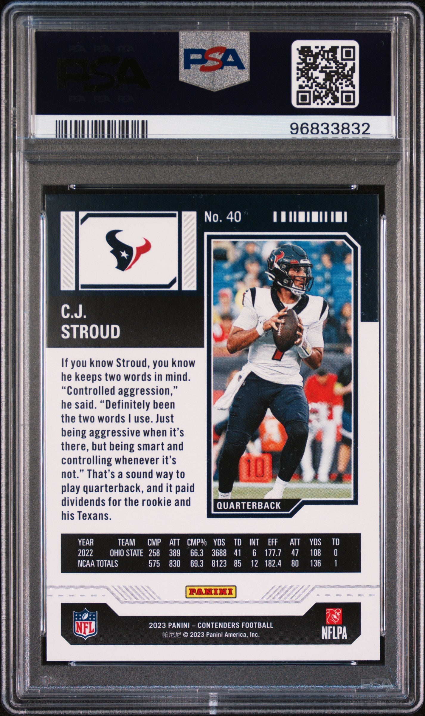 2023 Panini Contenders CJ Stroud #40 PSA 9