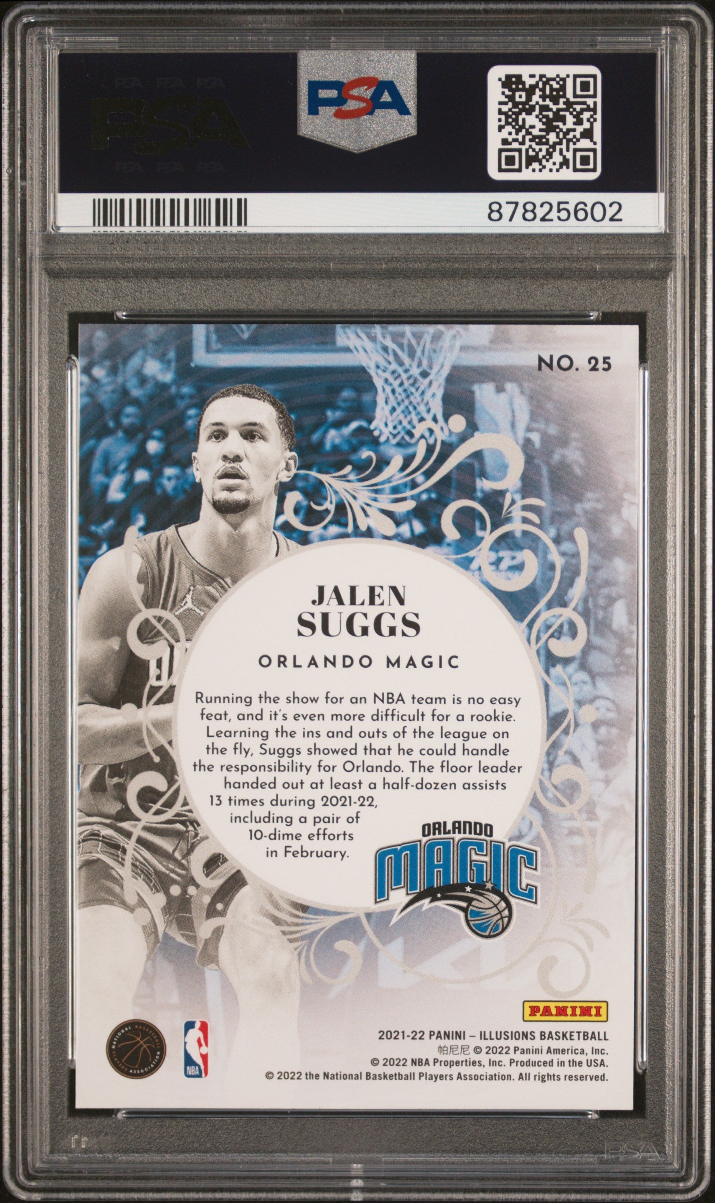 2021 Panini Illusions Jalen Suggs King Of Cards Emerald #25 RC PSA 10