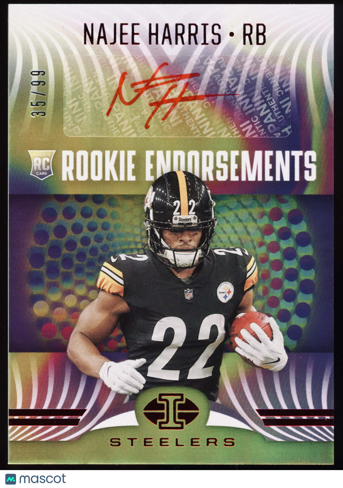 2021 Panini Illusions Najee Harris Rookie Endorsements Red /99 #RE-13