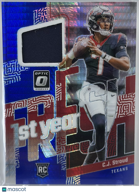 2023 Panini Donruss Optic C.J. Stroud 1st Year Fresh Blue Hyper #FYF-CJS