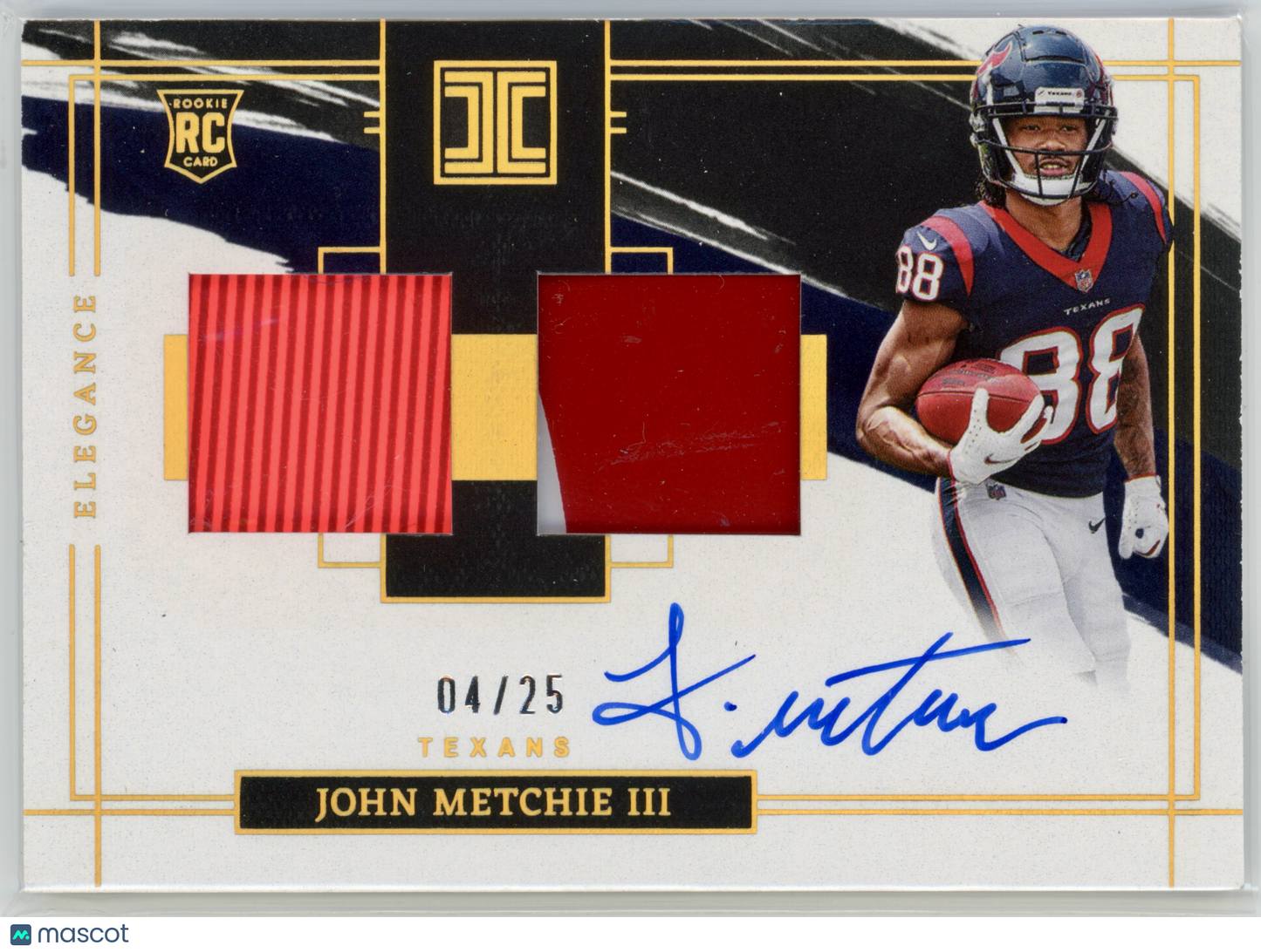 2022 Panini Impeccable John Metchie III Elegance RPA /25 RC #117