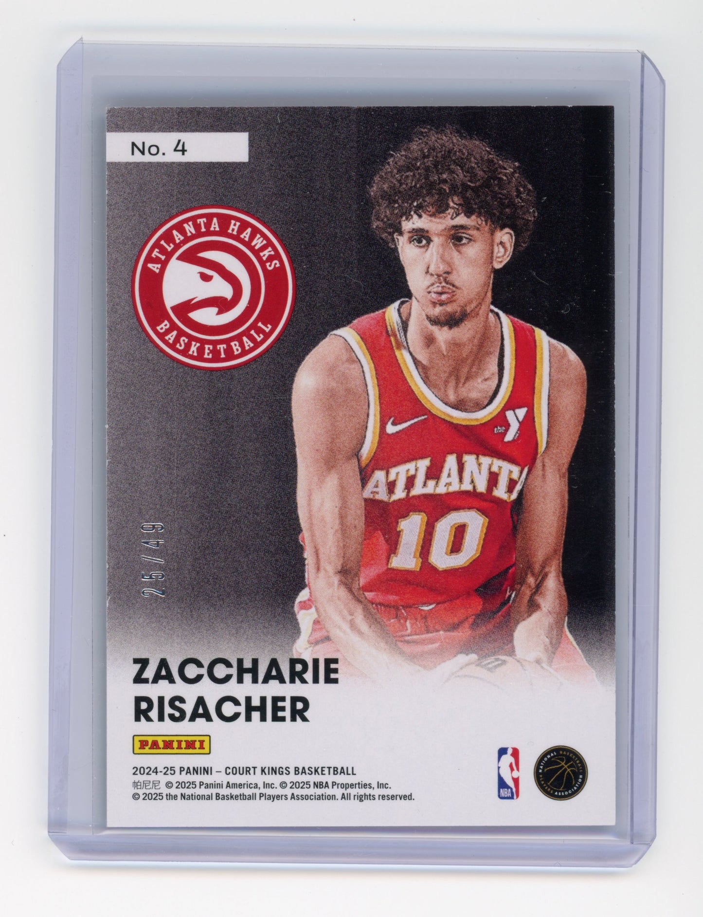 2024 Panini Court Kings Zaccharie Risacher Double Exposure Jade RC 25/49 #4
