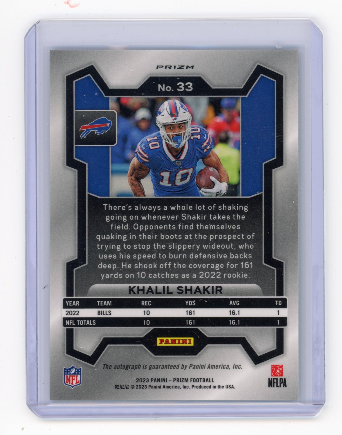 2023 Panini Prizm Khalil Shakir Autograph Silver #33