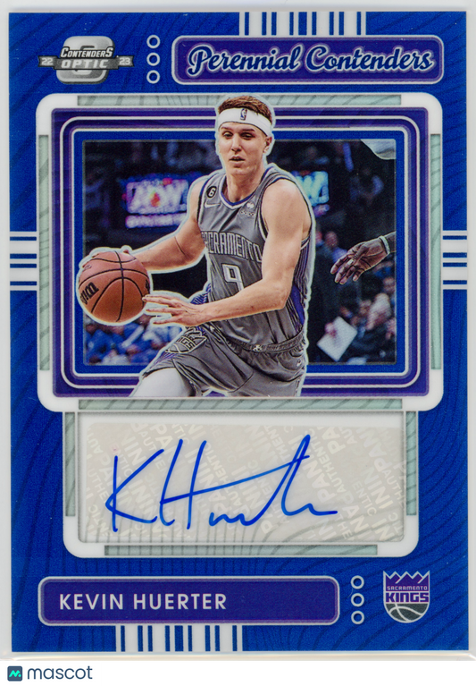 2022 Panini Contenders Optic Kevin Huerter Perennial Contenders Auto Blue /75