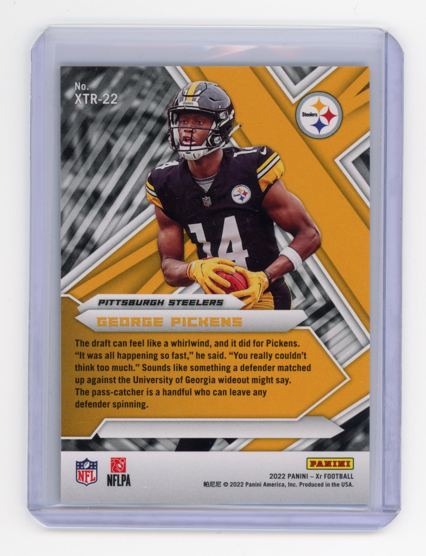2022 Panini XR George Pickens Xtreme Rookies Orange RC 32/49 #XTR-22