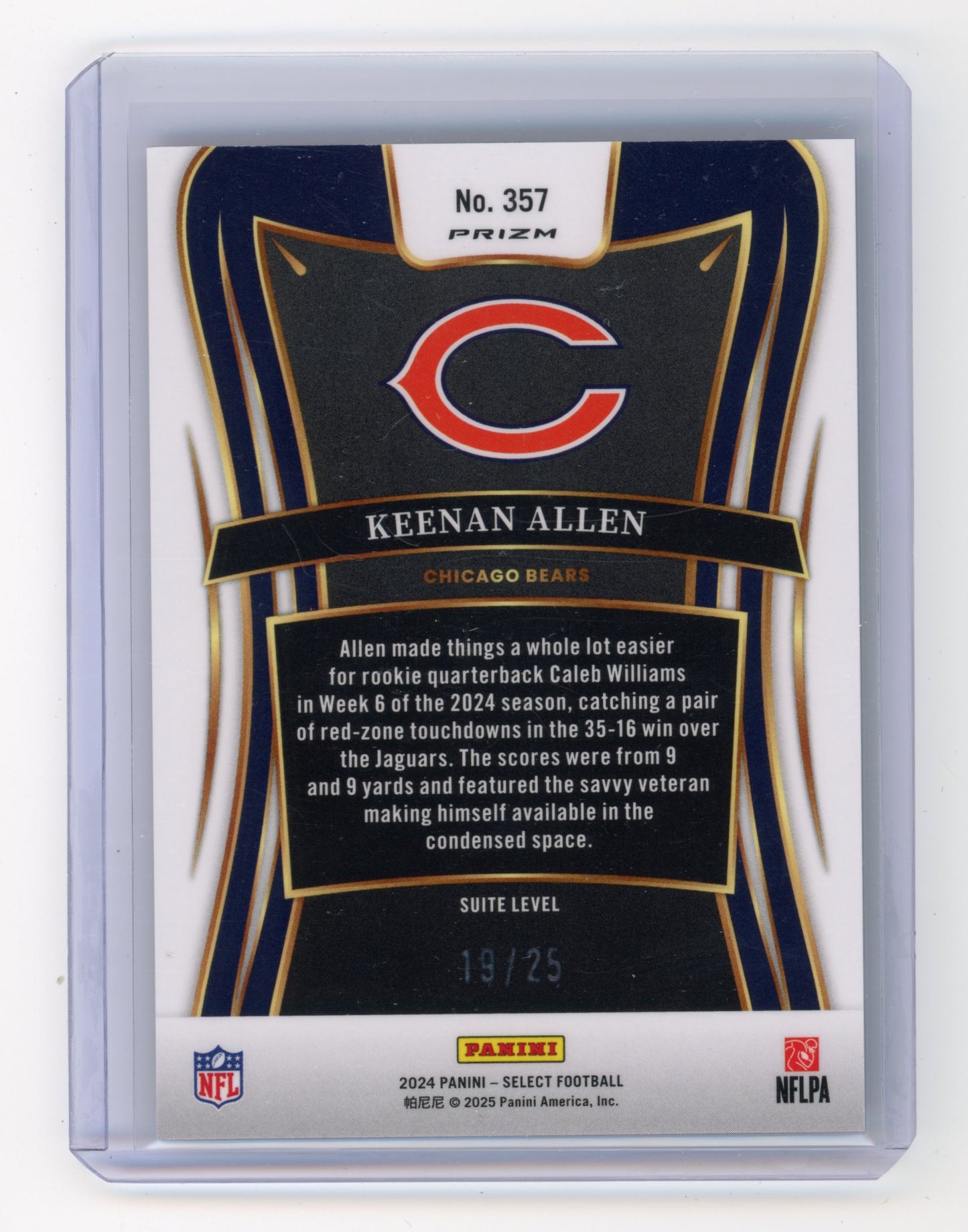 2024 Panini Select Keenan Allen Tie-Dye Prizm 19/25 #357