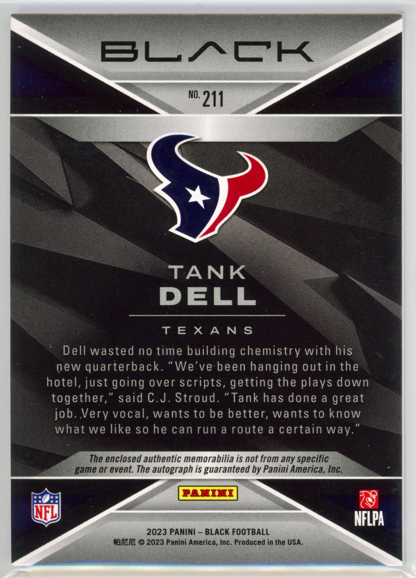 2023 Panini Black Tank Dell RPA Royal /99 #211