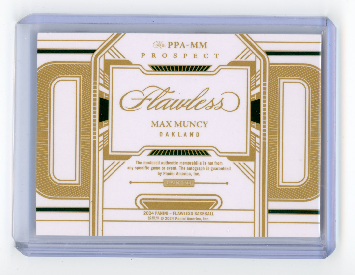 2024 Panini Flawless Max Muncy Prospect Patch Autographs Ruby 20/20 #PPA-MM