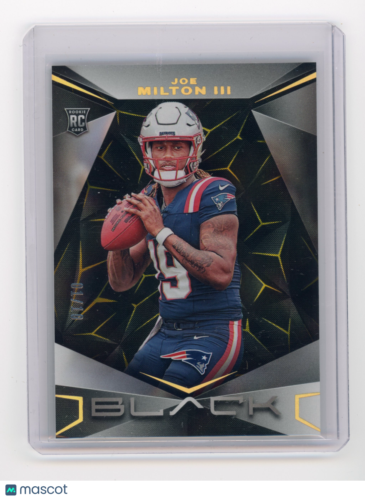 2024 Panini Black Joe Milton III Gold 01/10 #154