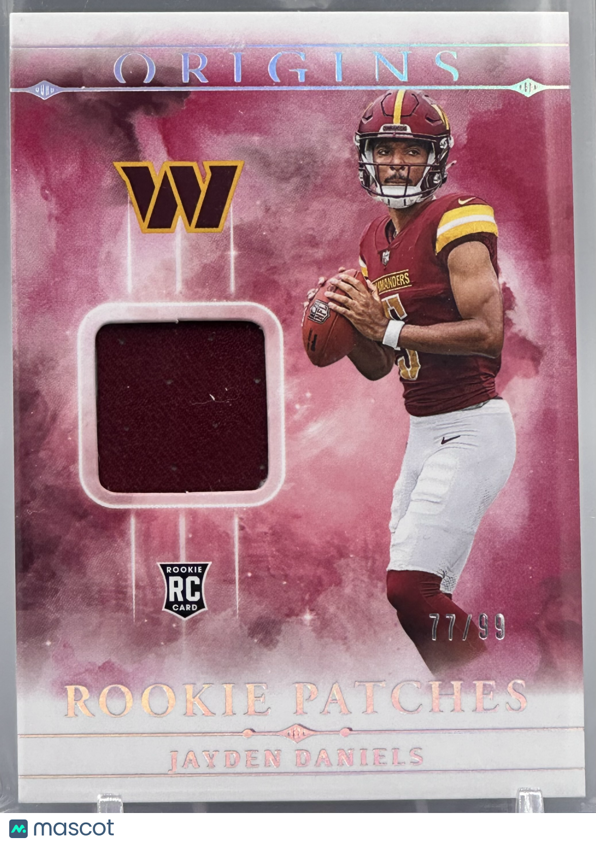 2024 Panini Origins Jayden Daniels Rookie Patches Red /99 #RPT-JD
