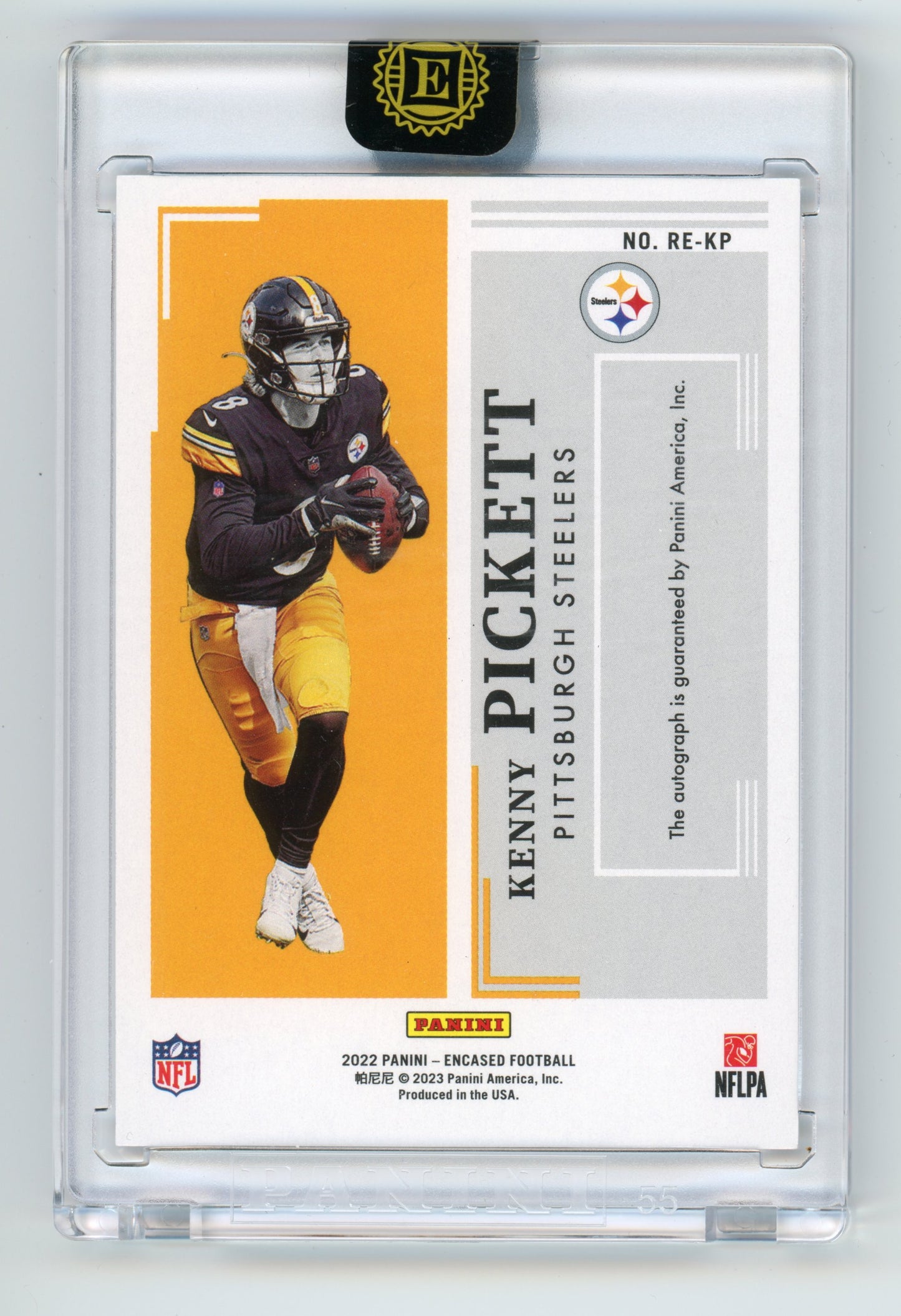 2022 Panini Encased Kenny Pickett Rookie Endorsements RC 65/99 #RE-KP