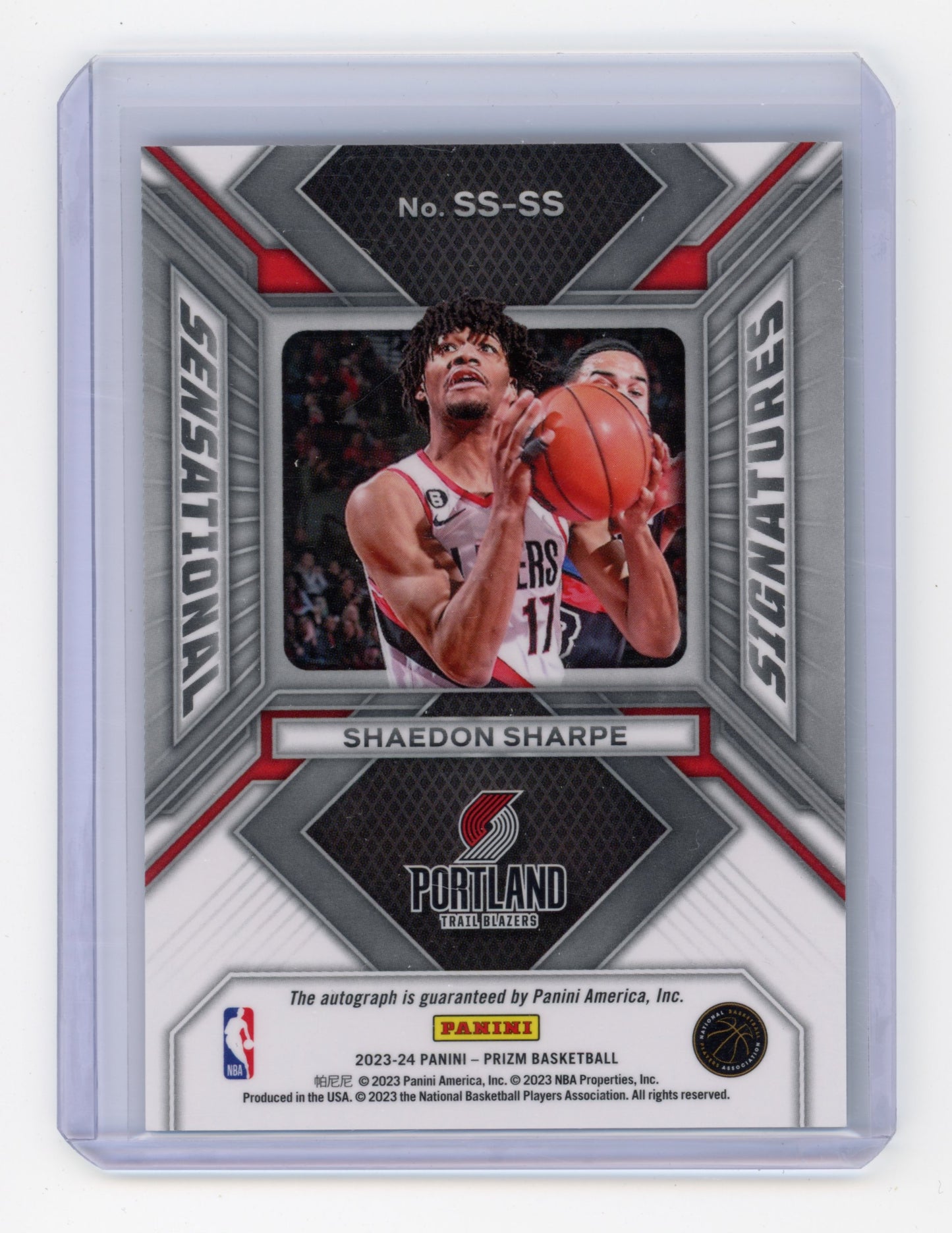 2023 Panini Prizm Shaedon Sharpe Sensational Signatures #SS-SS