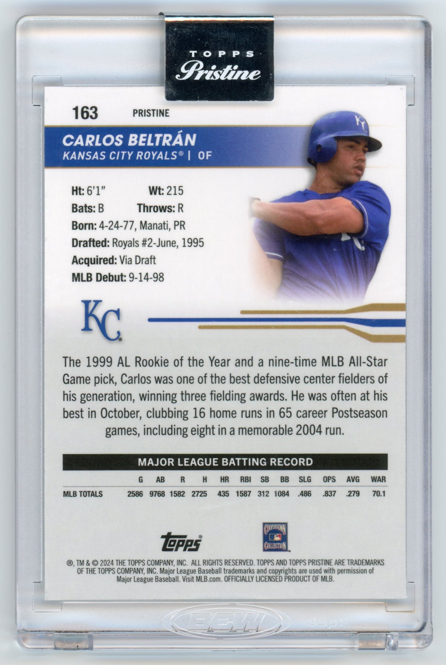 2024 Topps Pristine Carlos Beltrán Pristine #163