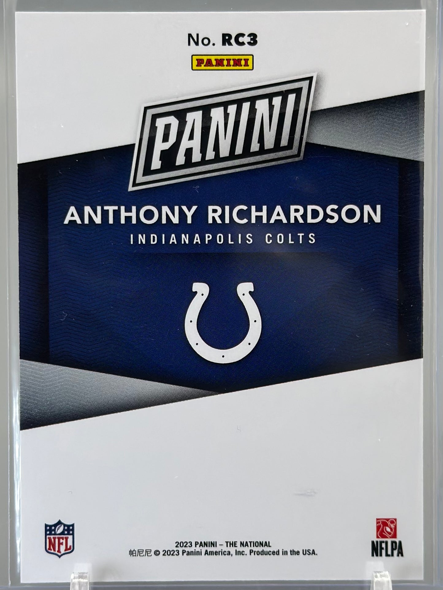 2023 Panini National Anthony Richardson /499 #RC3