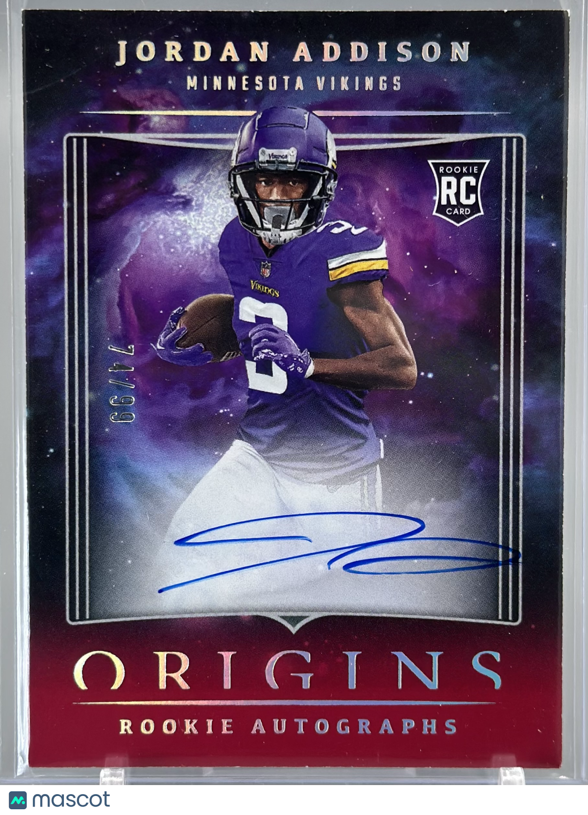 2023 Panini Origins Jordan Addison Rookie Autos Red /99 #RA-JAD