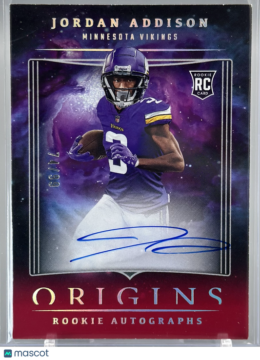 2023 Panini Origins Jordan Addison Rookie Autos Red /99 #RA-JAD