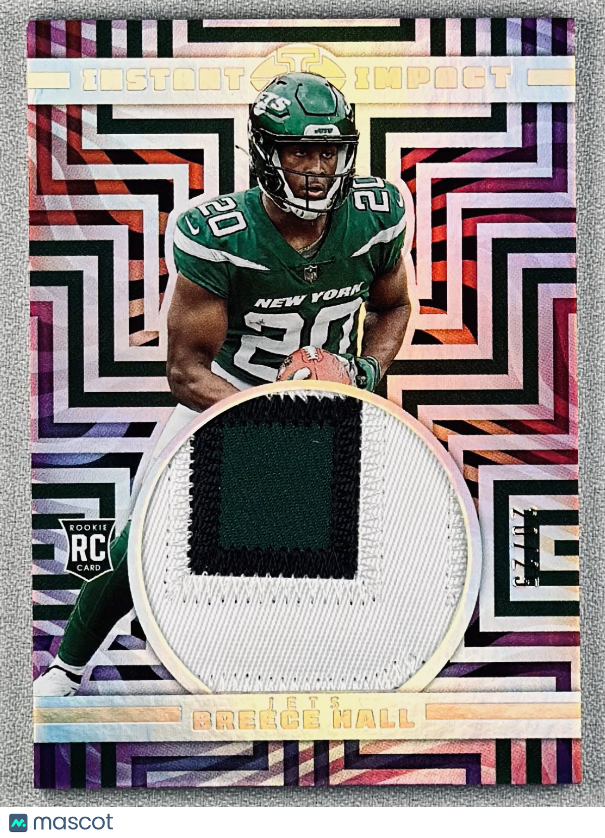 2022 Panini Illusions Breece Hall Instant Impact Gold /25 RC #II-BH