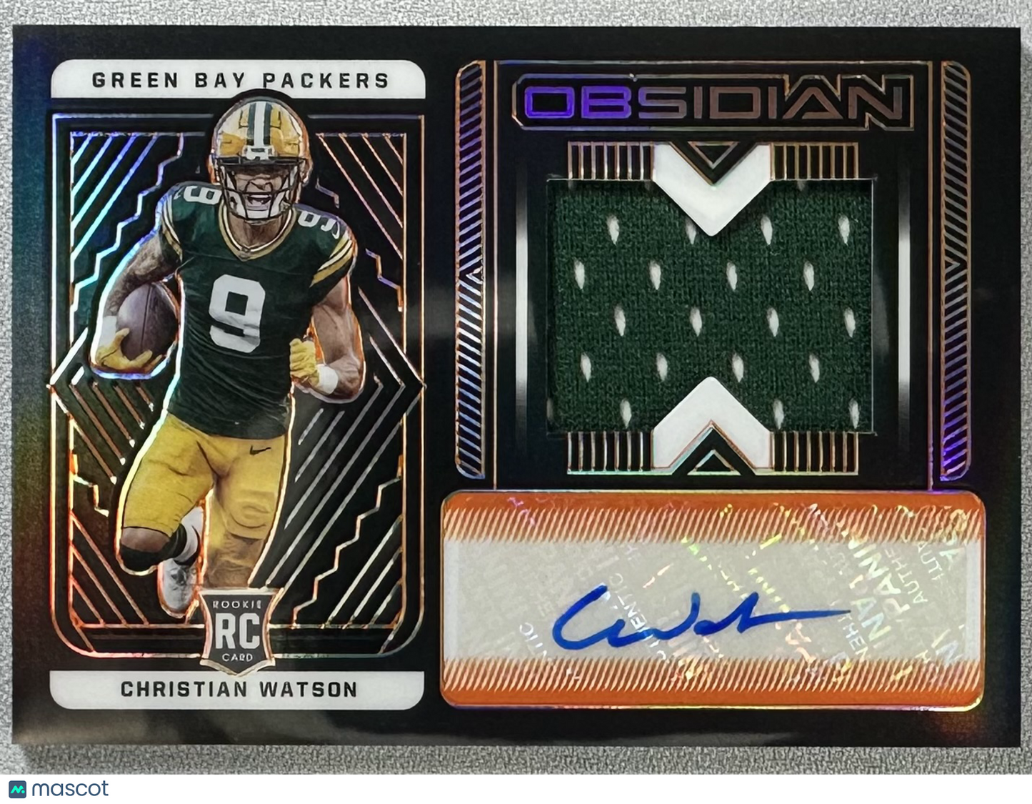 2022 Panini Obsidian Christian Watson RPA Orange /99 #212 RC