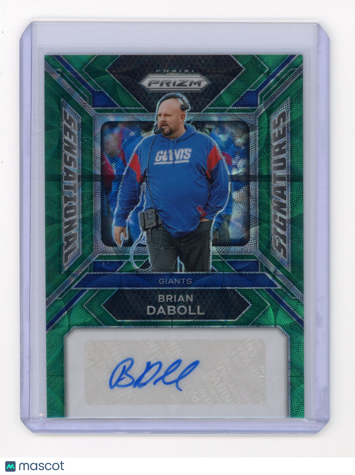 2023 Panini Prizm Brian Daboll Sensational Signatures Green Scope /75 #SS-BD