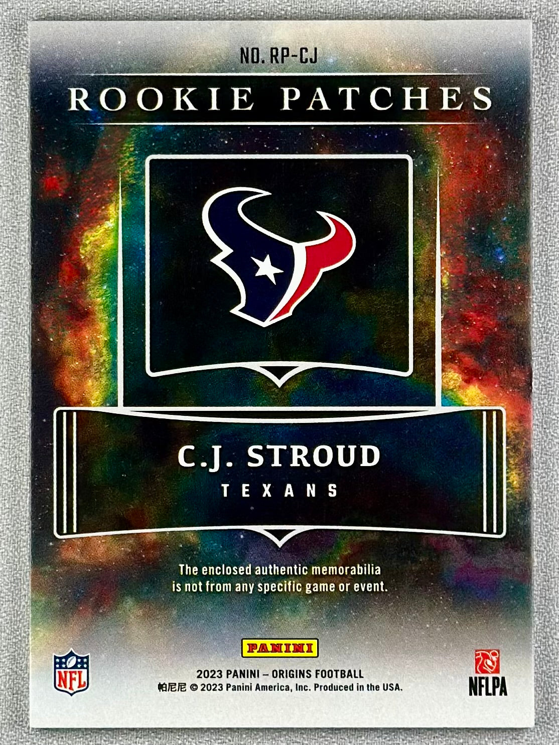 2023 Panini Origins C.J. Stroud Rookie Patches Red /99 RC #RP-CJ