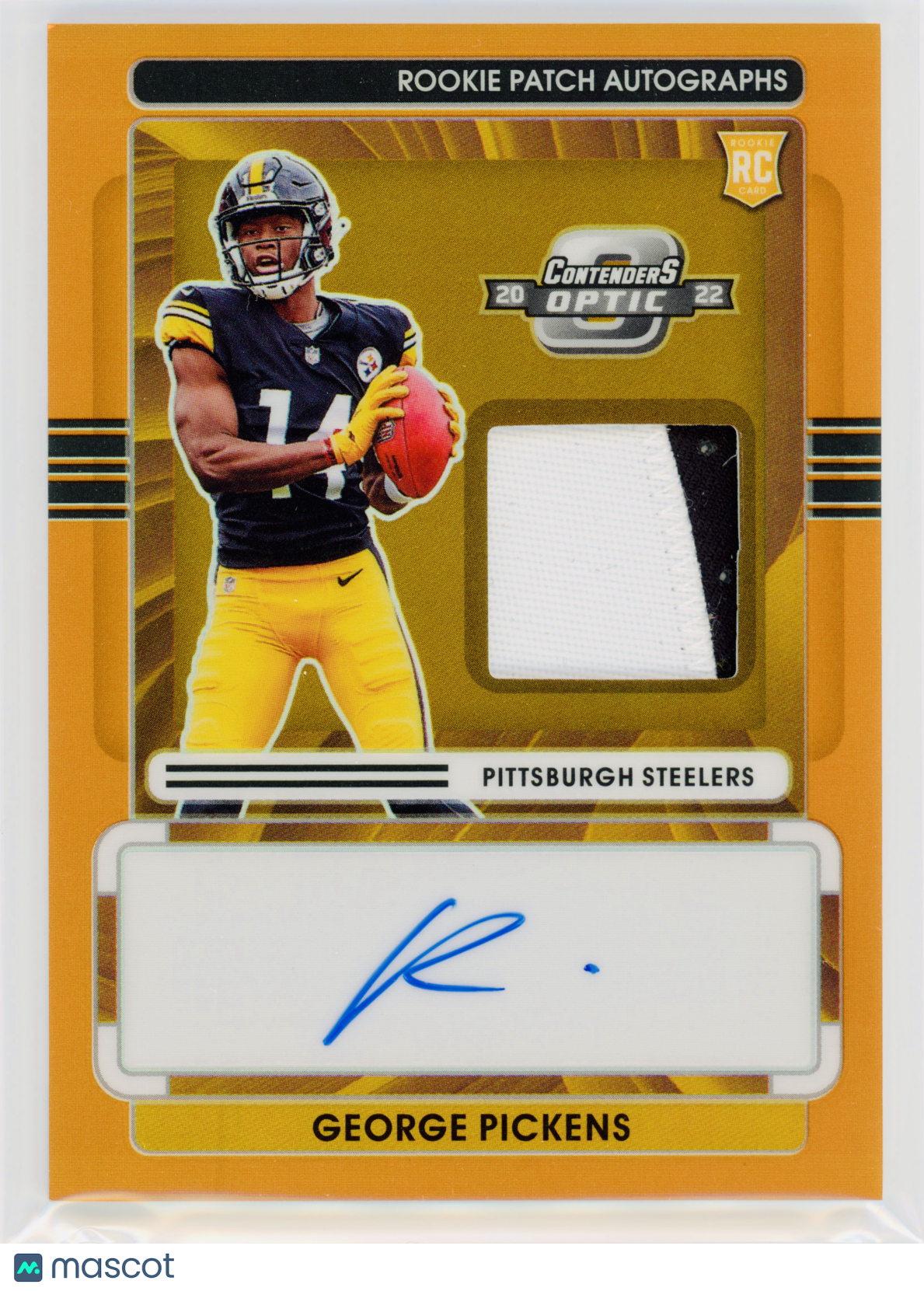 2022 Panini Contenders Optic George Pickens RPA Orange /25 RC #RPA-GP
