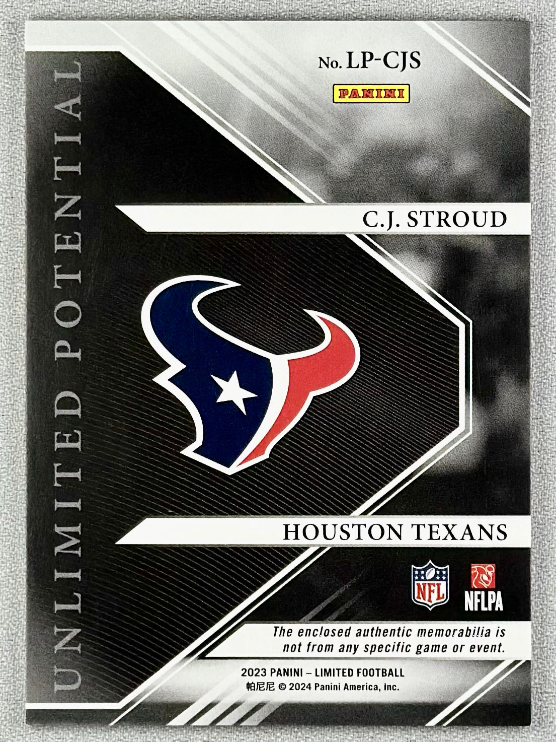 2023 Panini Limited C.J. Stroud Unlimited Potential /200 #LPCJS RC