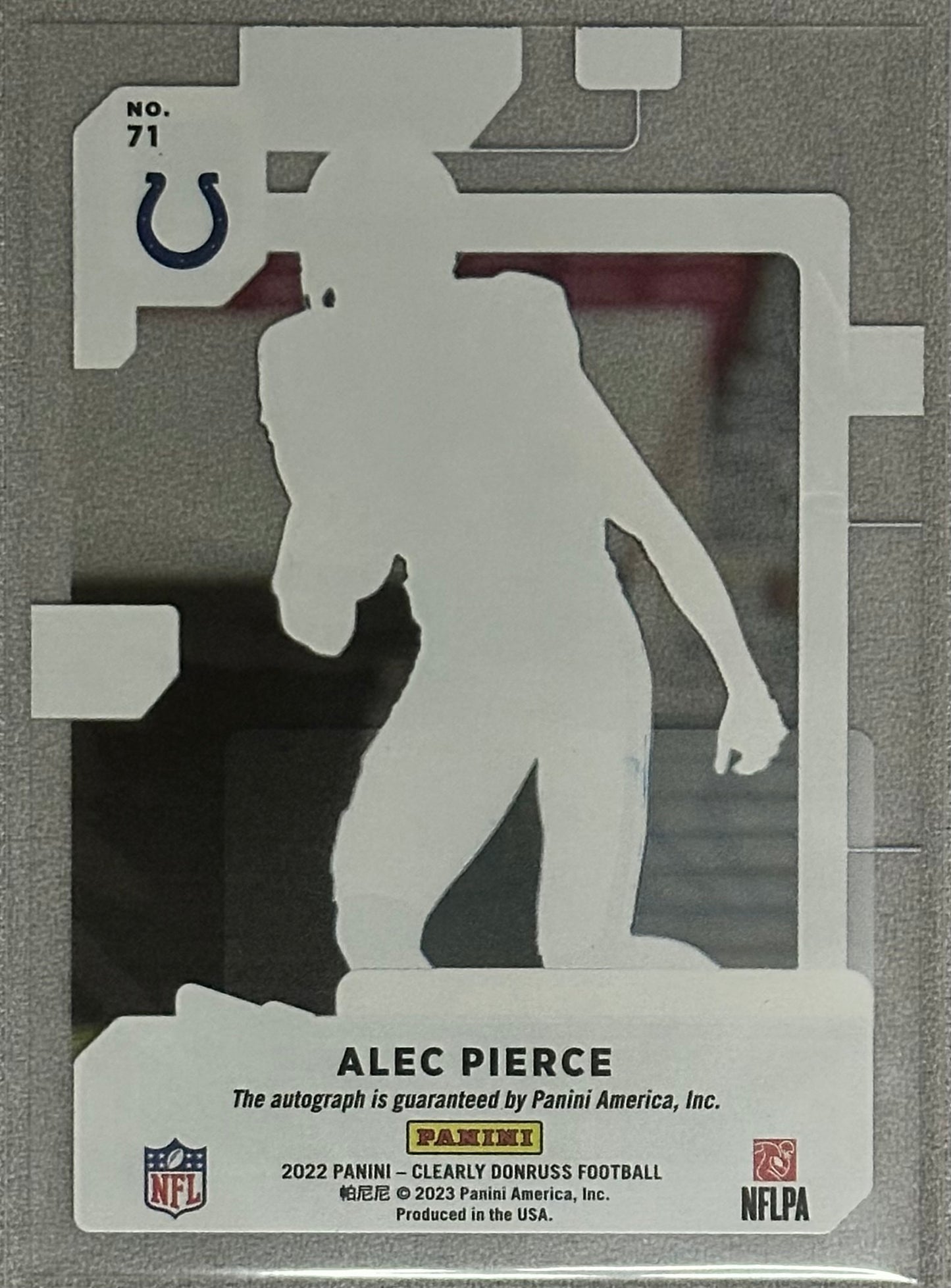 2022 Panini Clearly Donruss Alec Pierce Rookie Auto #108