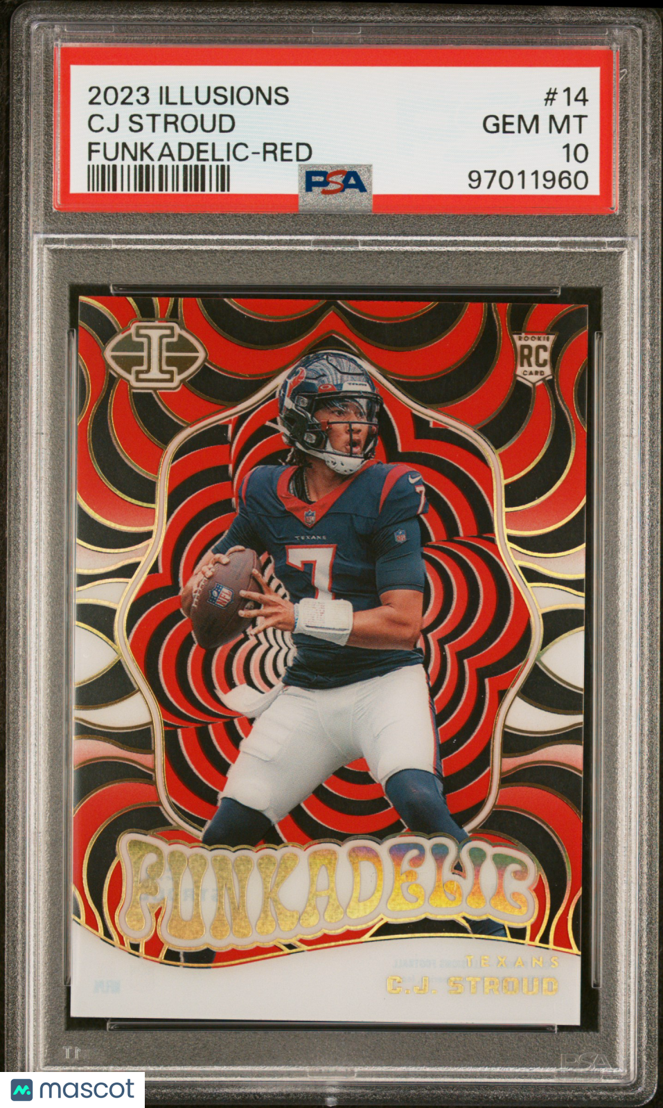 2023 Panini Illusions CJ Stroud Funkadelic Red /199 #14 RC PSA 10