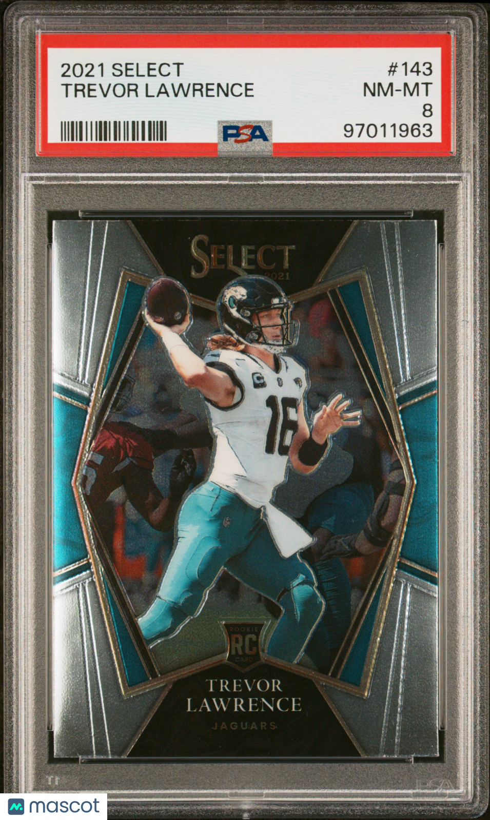 2021 Panini Select Trevor Lawrence #143 PSA 8
