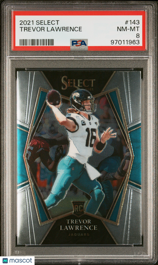 2021 Panini Select Trevor Lawrence #143 PSA 8