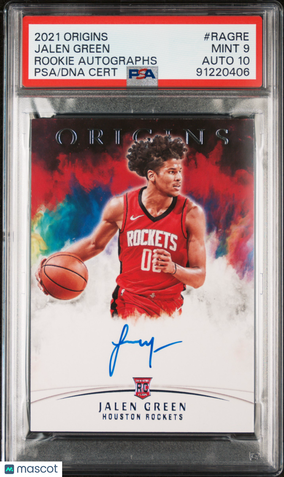 2021 Panini Origins Jalen Green Rookie Autographs #RAGRE RC PSA 9