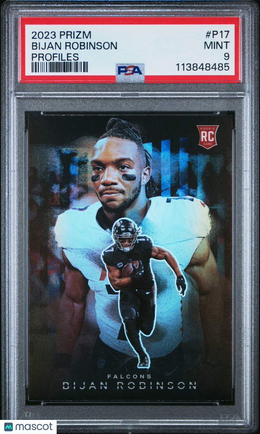 2023 Panini Prizm Bijan Robinson Profiles RC #P17 PSA 9